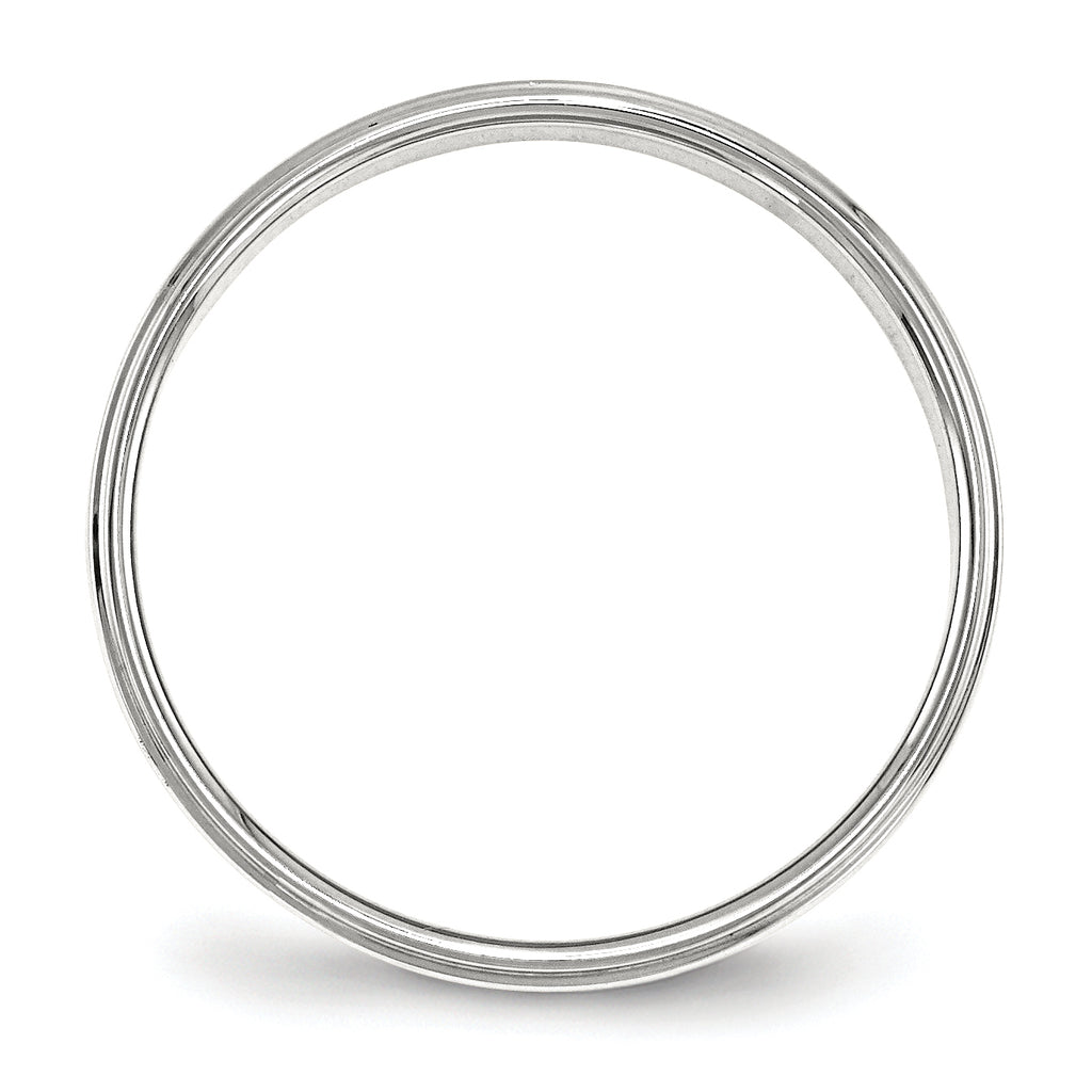 Sterling Silver Flat Wedding Band 4mm