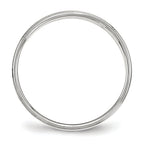 Sterling Silver Flat Wedding Band 4mm