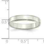 Sterling Silver Flat Wedding Band 4mm