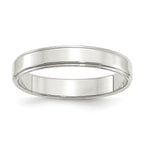Sterling Silver Flat Wedding Band 4mm