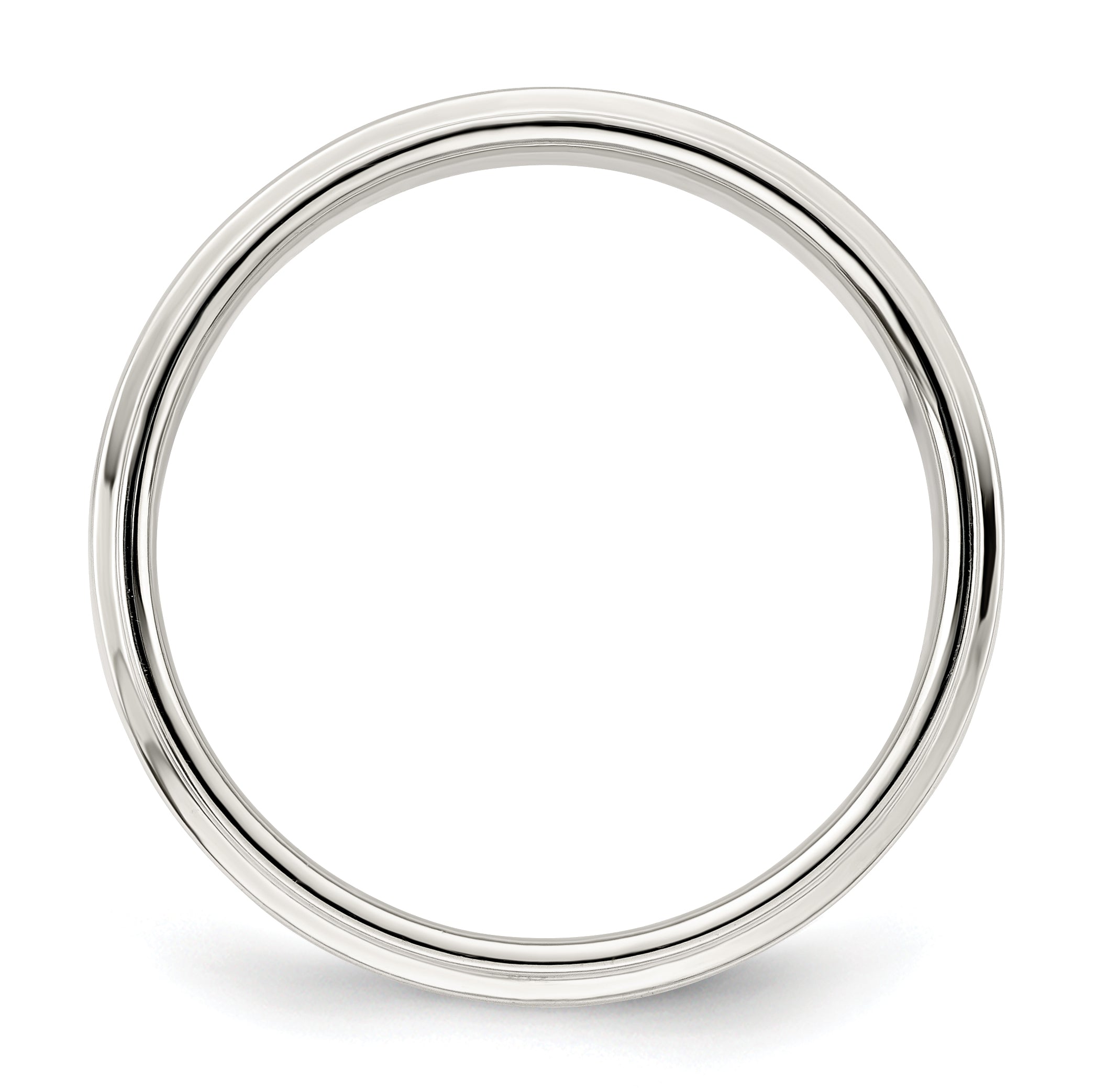 Sterling Silver 5mm Flat with Step Edge Size 5 Band