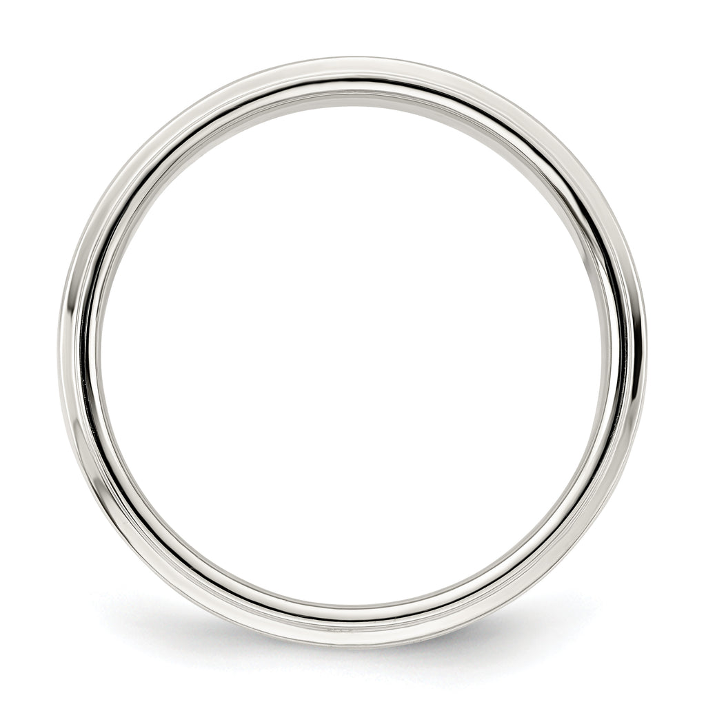 Sterling Silver Flat Wedding Band 5mm