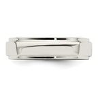 Sterling Silver Flat Wedding Band 5mm