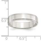 Sterling Silver Flat Wedding Band 5mm
