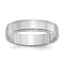Sterling Silver Rhodium-plated 5mm Flat w/ Step Edge Size 4 Band