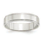 Sterling Silver 5mm Flat with Step Edge Size 5 Band