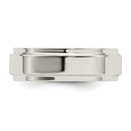 Sterling Silver 6mm Flat with Step Edge Size 4 Band