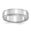 Sterling Silver Rhodium-plated 6mm Flat w/ Step Edge Size 11 Band