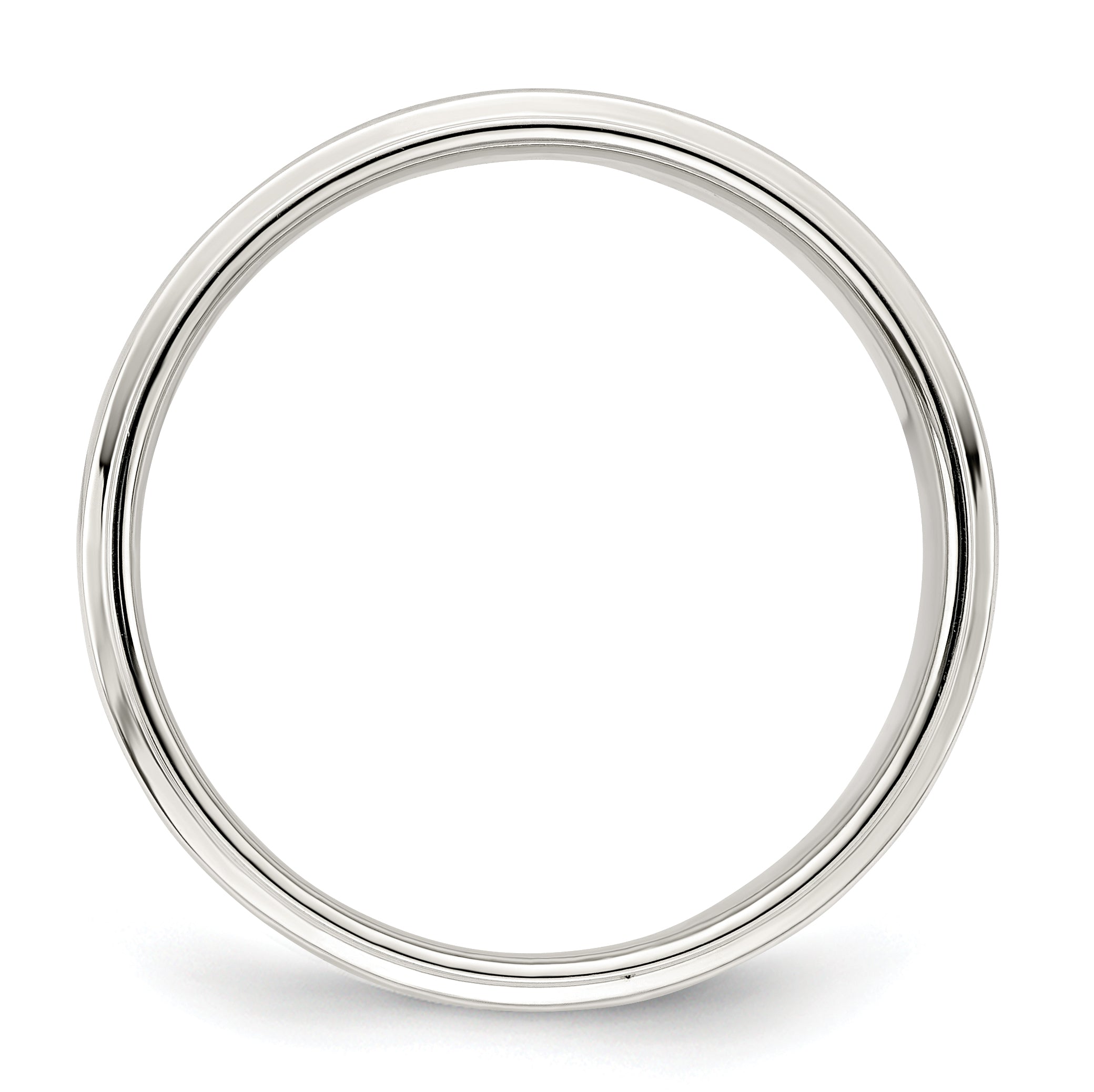 Sterling Silver Flat Wedding Band 7mm Secondary image