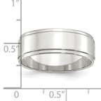 Sterling Silver 7mm Flat with Step Edge Size 8 Band