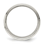 Sterling Silver Flat Wedding Band 8mm