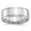 Sterling Silver Rhodium-Plated Flat Wedding Band 8mm