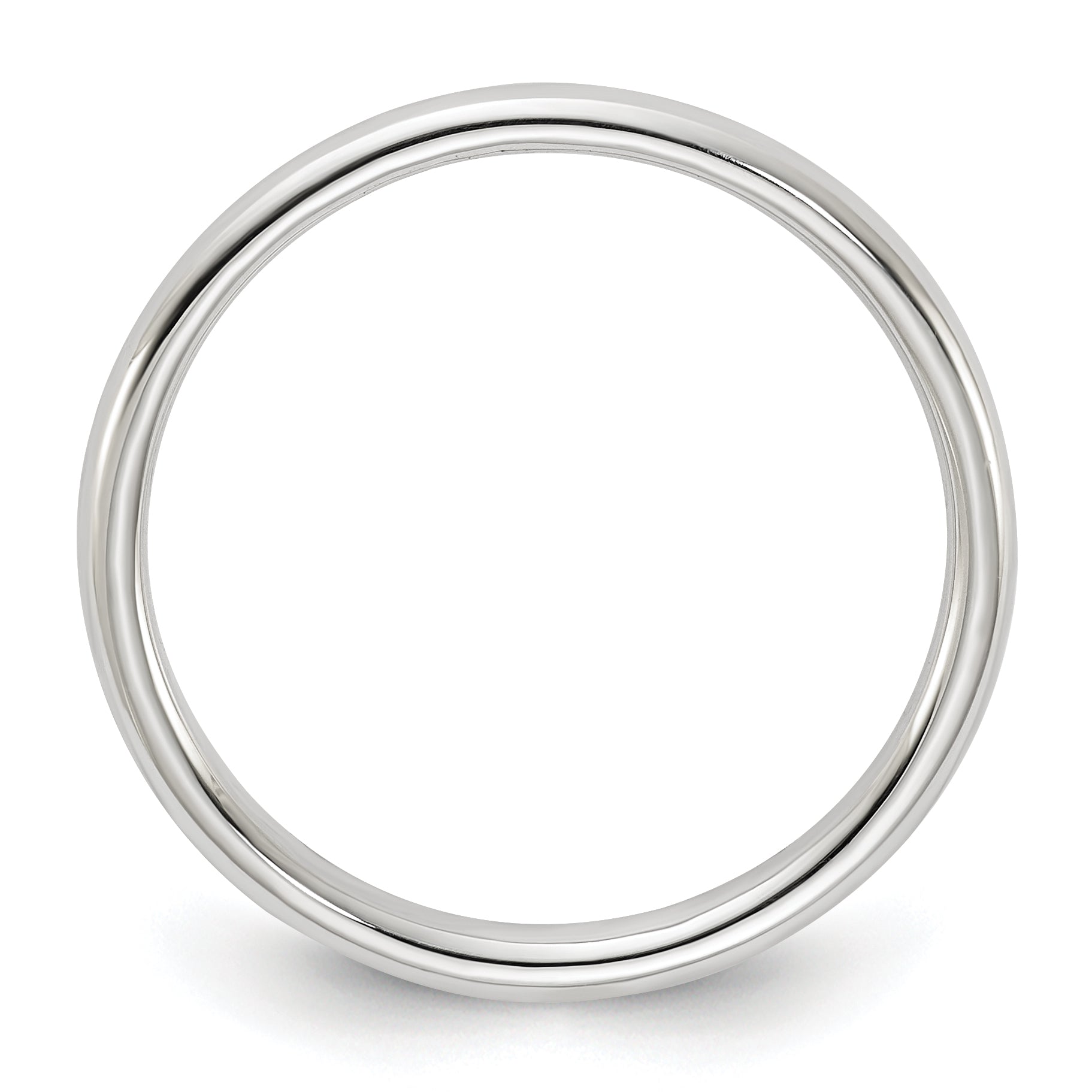 Half-Round Wedding Band in Sterling Silver, 2mm Secondary image