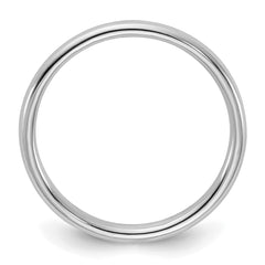 Sterling Silver Rhodium-plated 2mm Half Round Size 13.5 Band