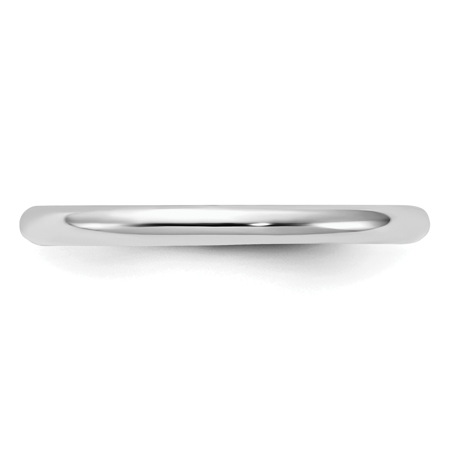 Sterling Silver Rhodium-plated 2mm Half-Round Size 12 Band Secondary image