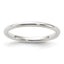 Sterling Silver 2mm Half Round Size 4 Band