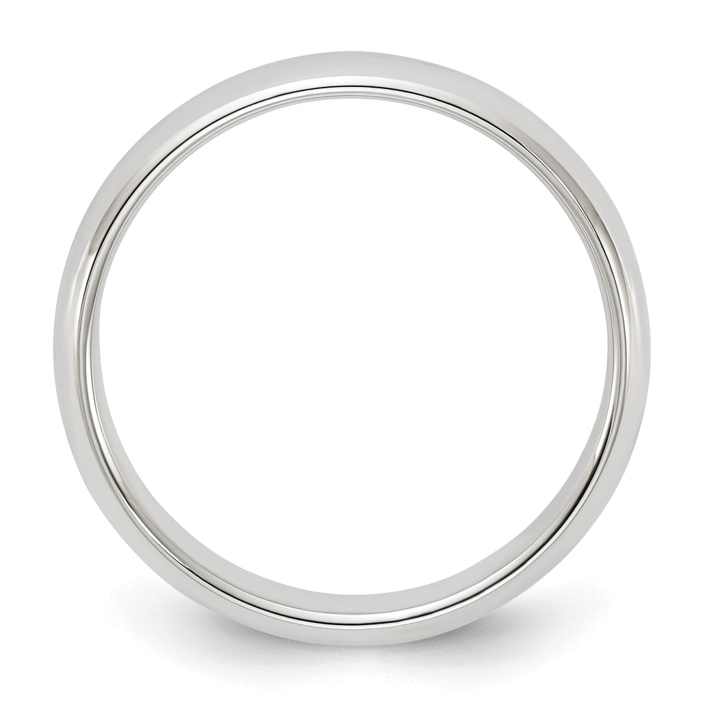 Sterling Silver Half-Round Wedding Band 4mm