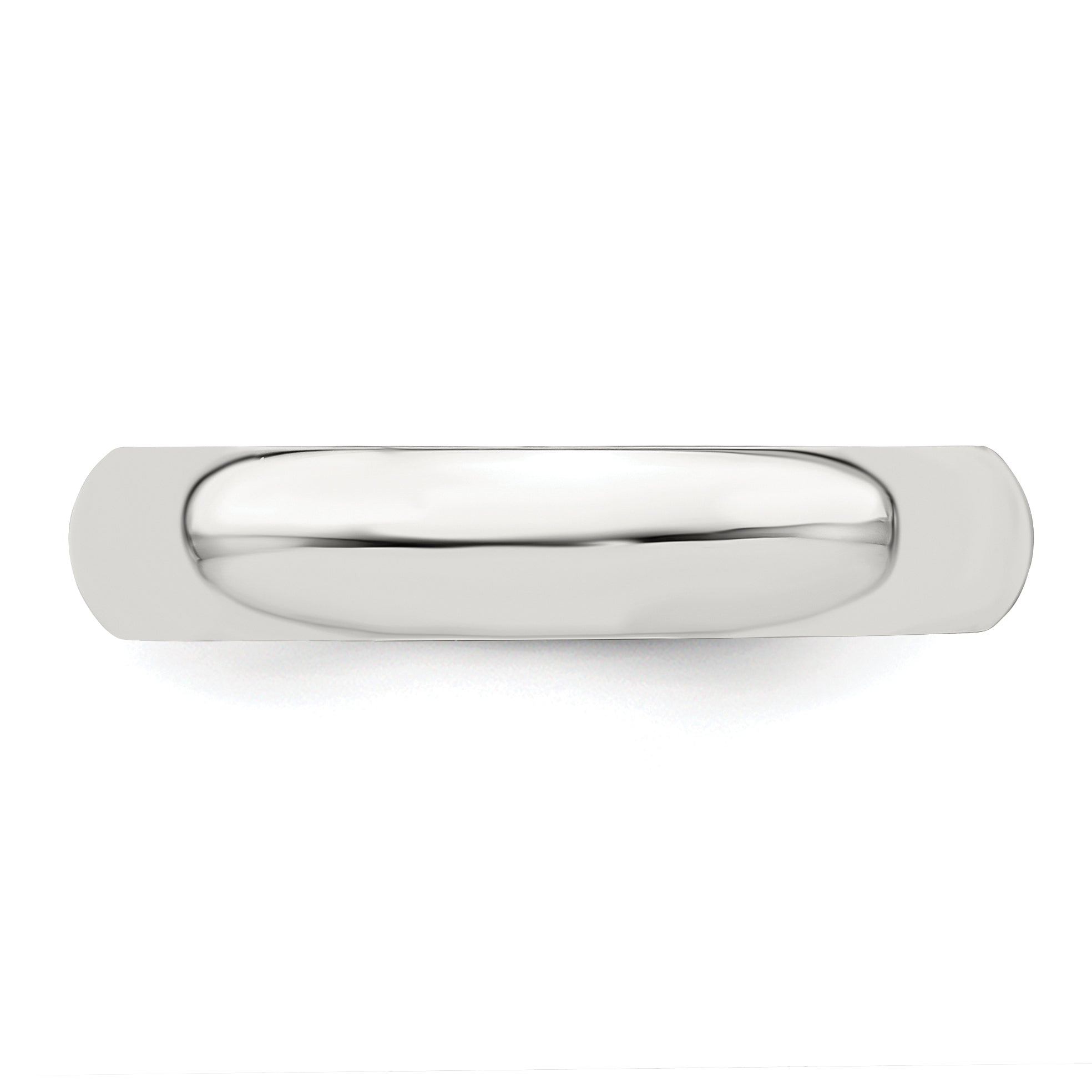 Sterling Silver Half-Round Wedding Band 4mm