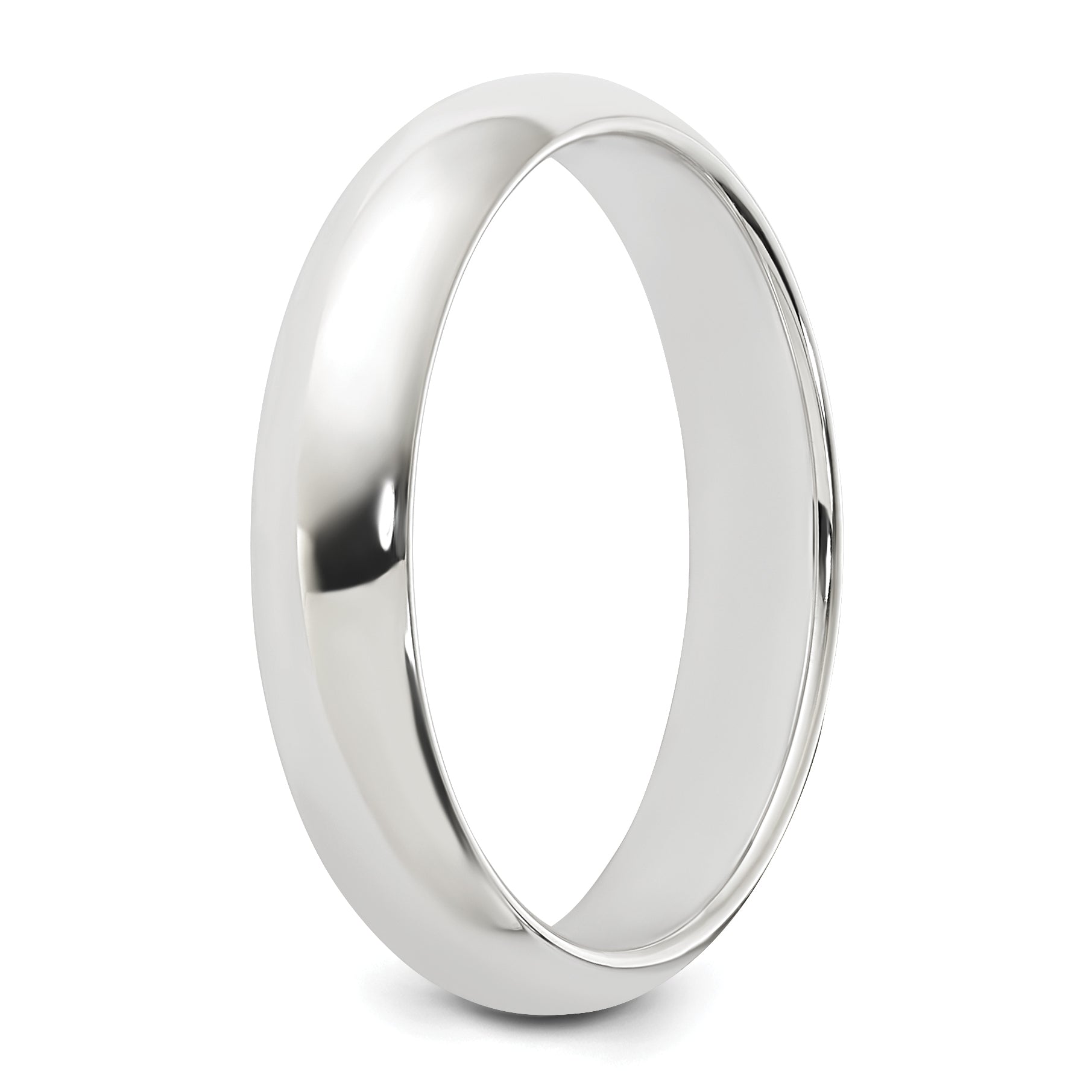 Sterling Silver Half-Round Wedding Band 4mm