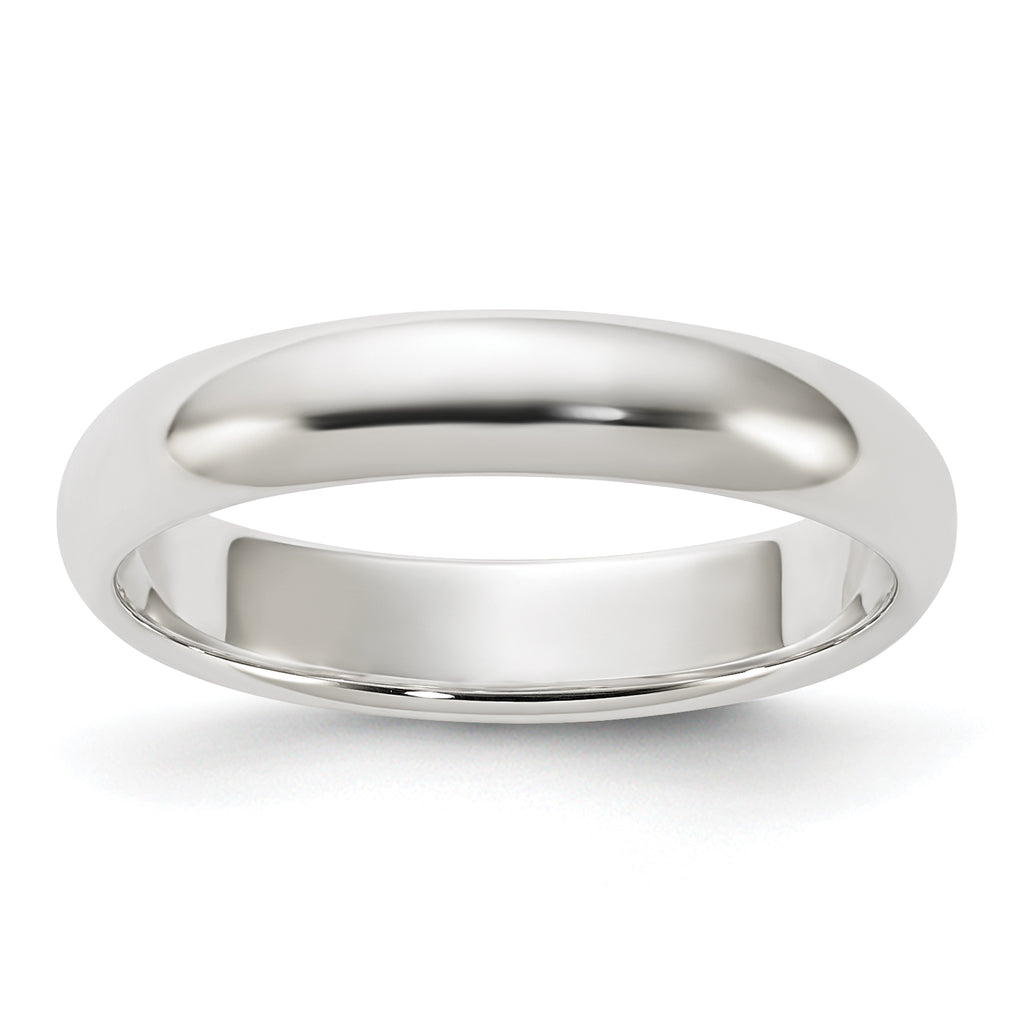 Sterling Silver Half-Round Wedding Band 4mm