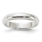 Sterling Silver Half-Round Wedding Band 4mm