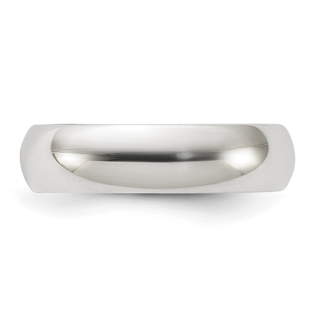Sterling Silver Half-Round Wedding Band 5mm