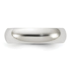 Sterling Silver Half-Round Wedding Band 5mm