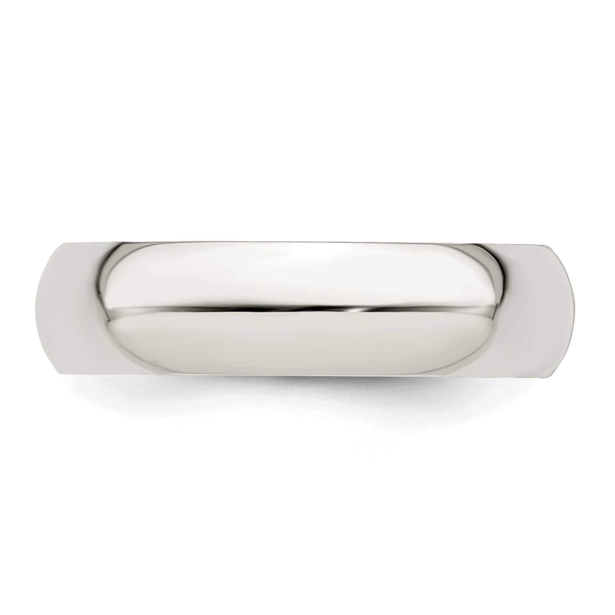 Sterling Silver Half-Round Wedding Band 5mm