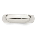 Sterling Silver 5mm Half Round Size 5 Band