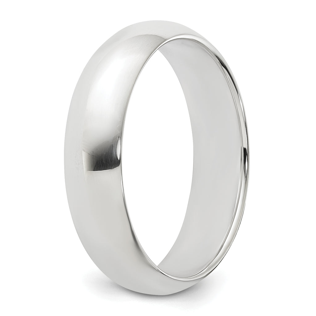 Sterling Silver Half-Round Wedding Band 5mm