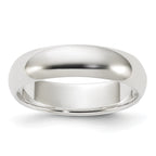 Sterling Silver 5mm Half Round Size 5 Band