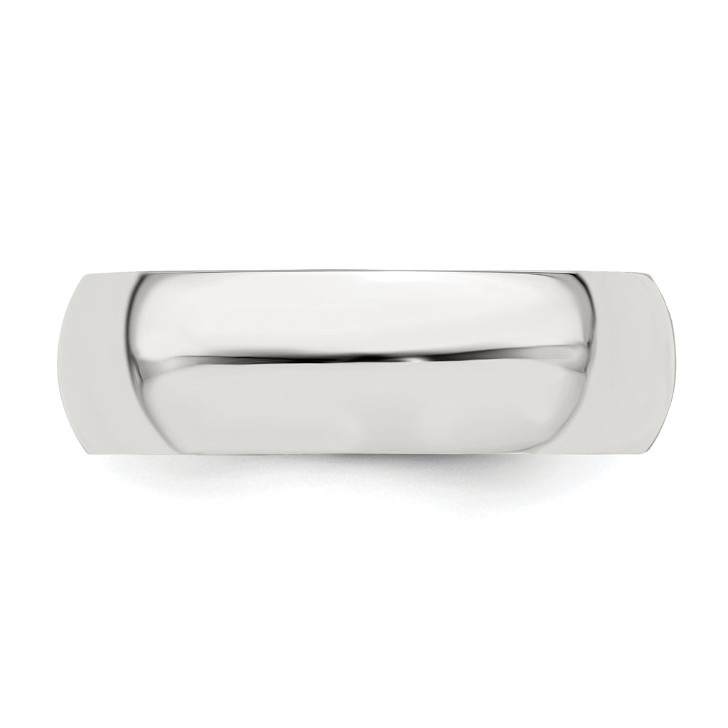 Sterling Silver 6mm Half Round Band