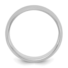 Sterling Silver Rhodium-plated 6mm Half Round Size 13.5 Band