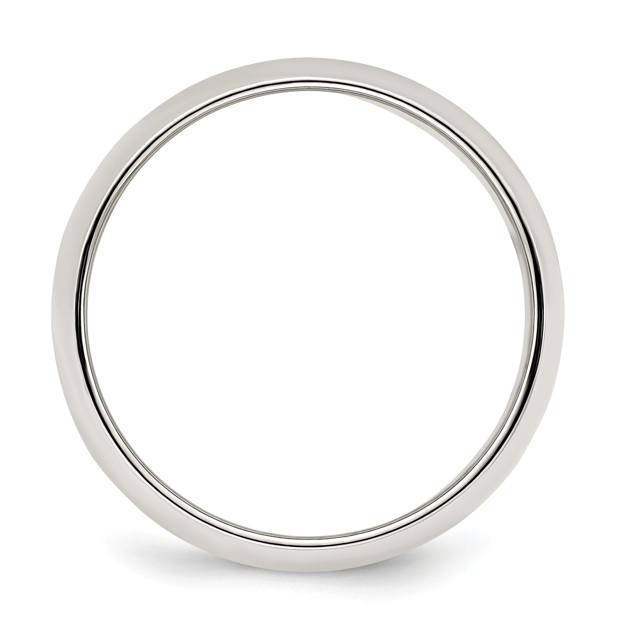 Sterling Silver Half-Round Wedding Band 7mm Secondary image