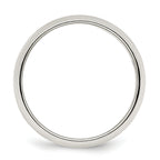 Sterling Silver Half-Round Wedding Band 7mm