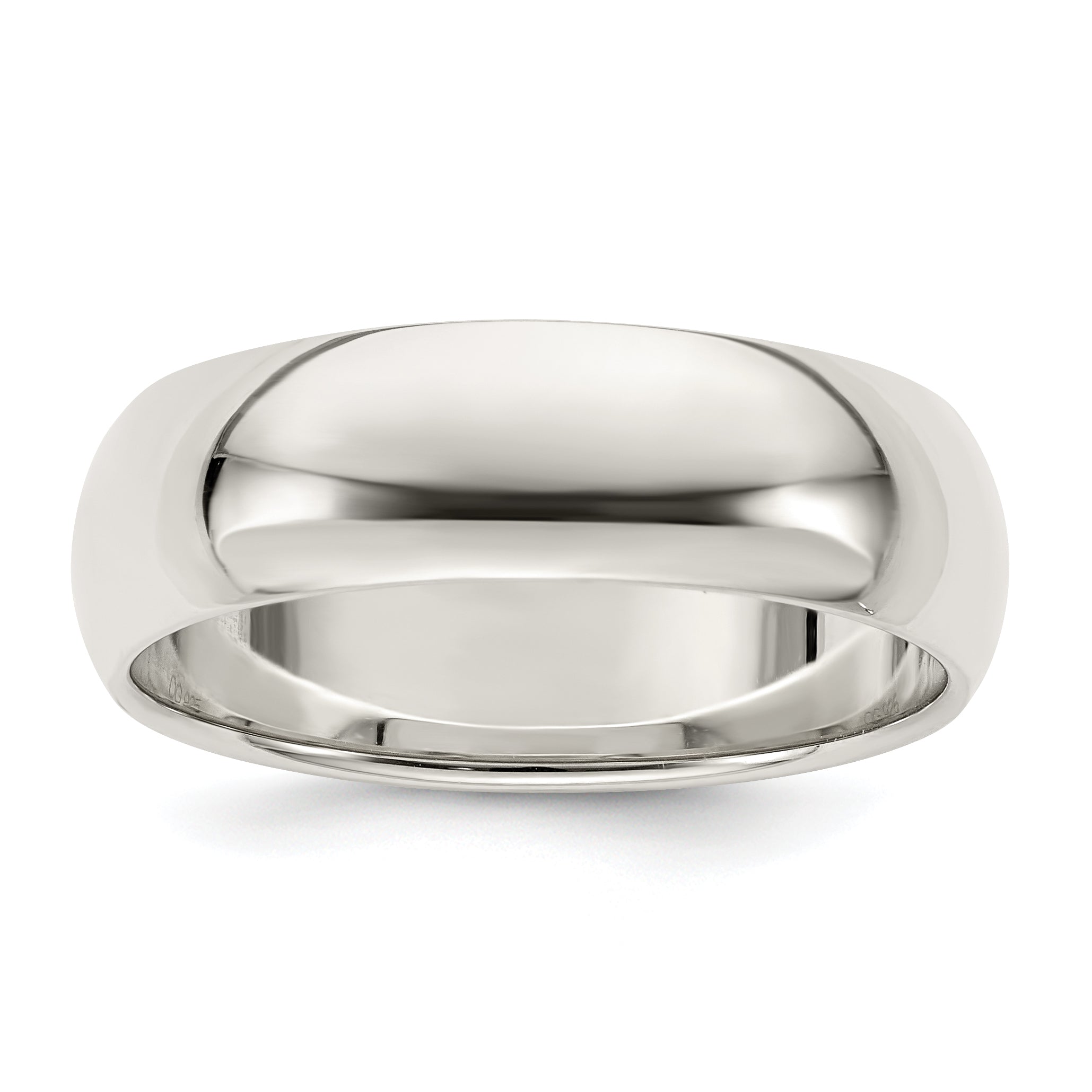 Sterling Silver 7mm Half Round Size 4 Band