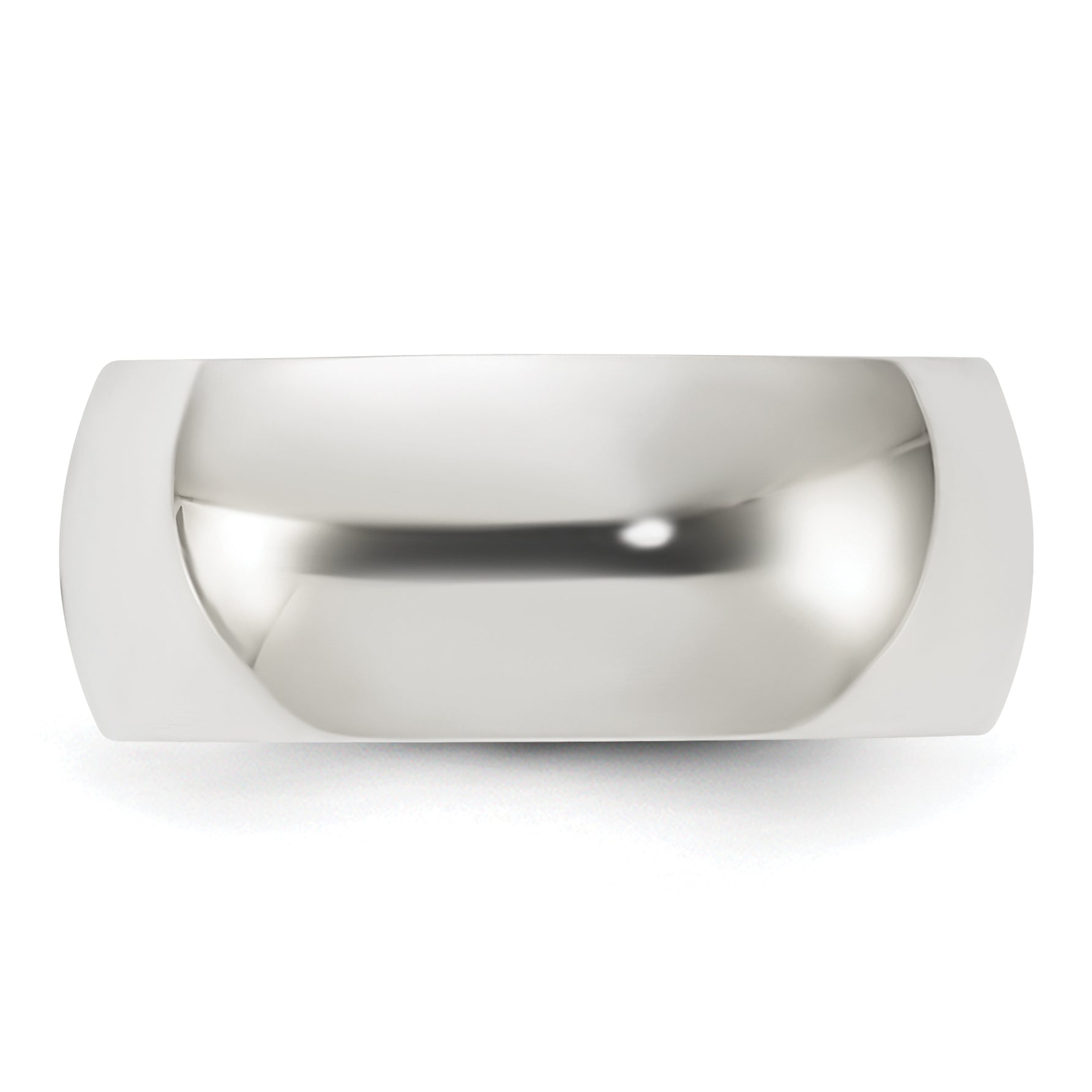 Sterling Silver 8mm Half Round Size 13.5 Band
