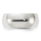Sterling Silver 8mm Half Round Size 4 Band