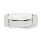 Sterling Silver 8mm Half Round Size 4 Band