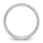 Sterling Silver Rhodium-plated 8mm Half-Round Size 4 Band
