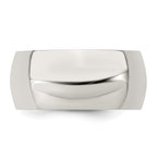 Sterling Silver 9mm Half Round Size 5 Band
