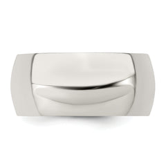 Sterling Silver 9mm Half Round Size 13.5 Band