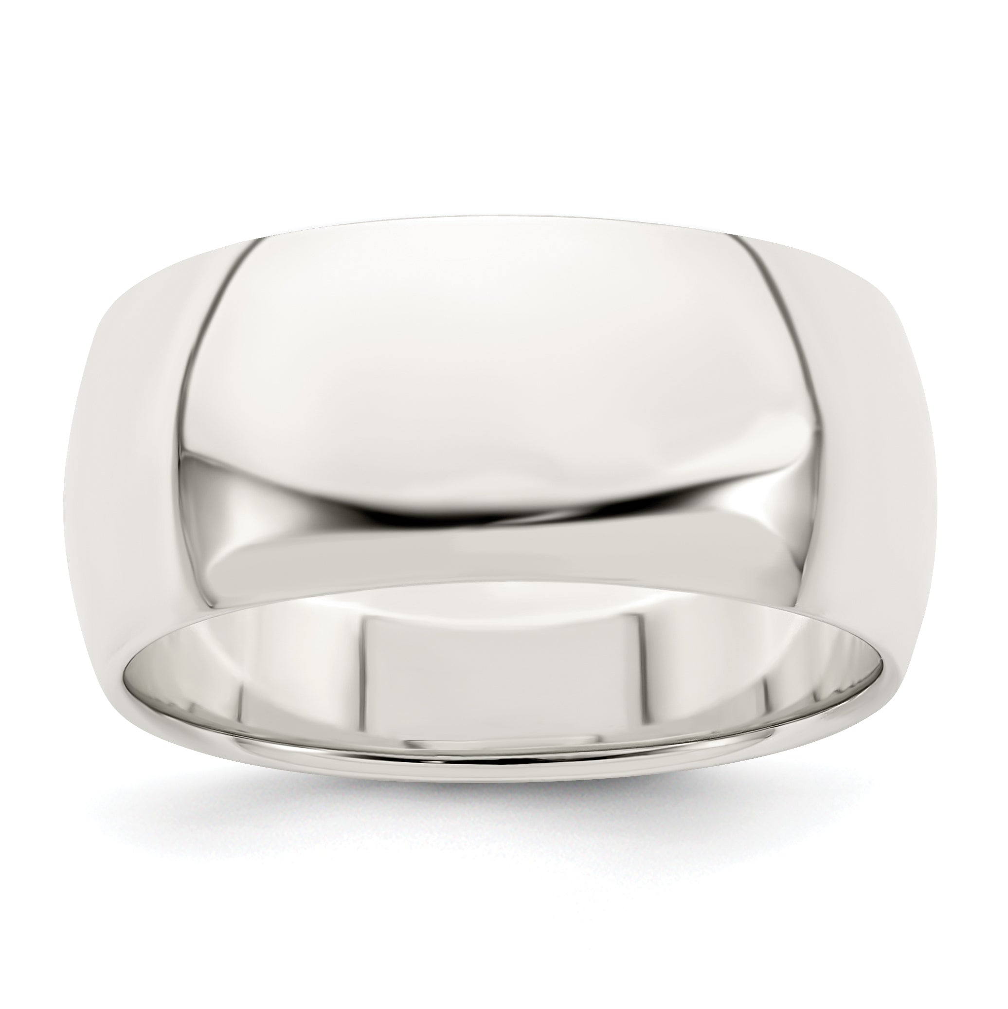Sterling Silver Half-Round Wedding Band 9mm Main image