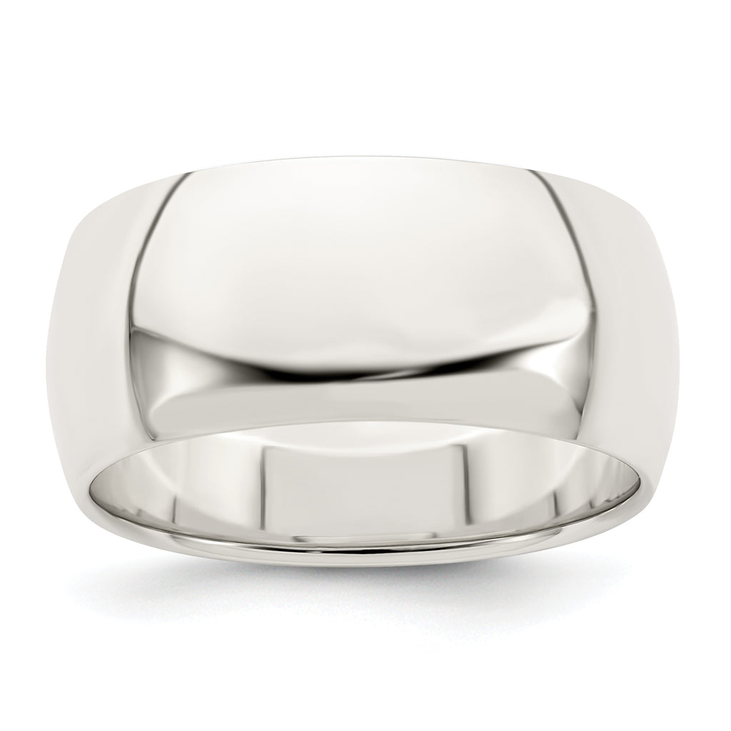 Sterling Silver 9mm Half Round Size 5 Band