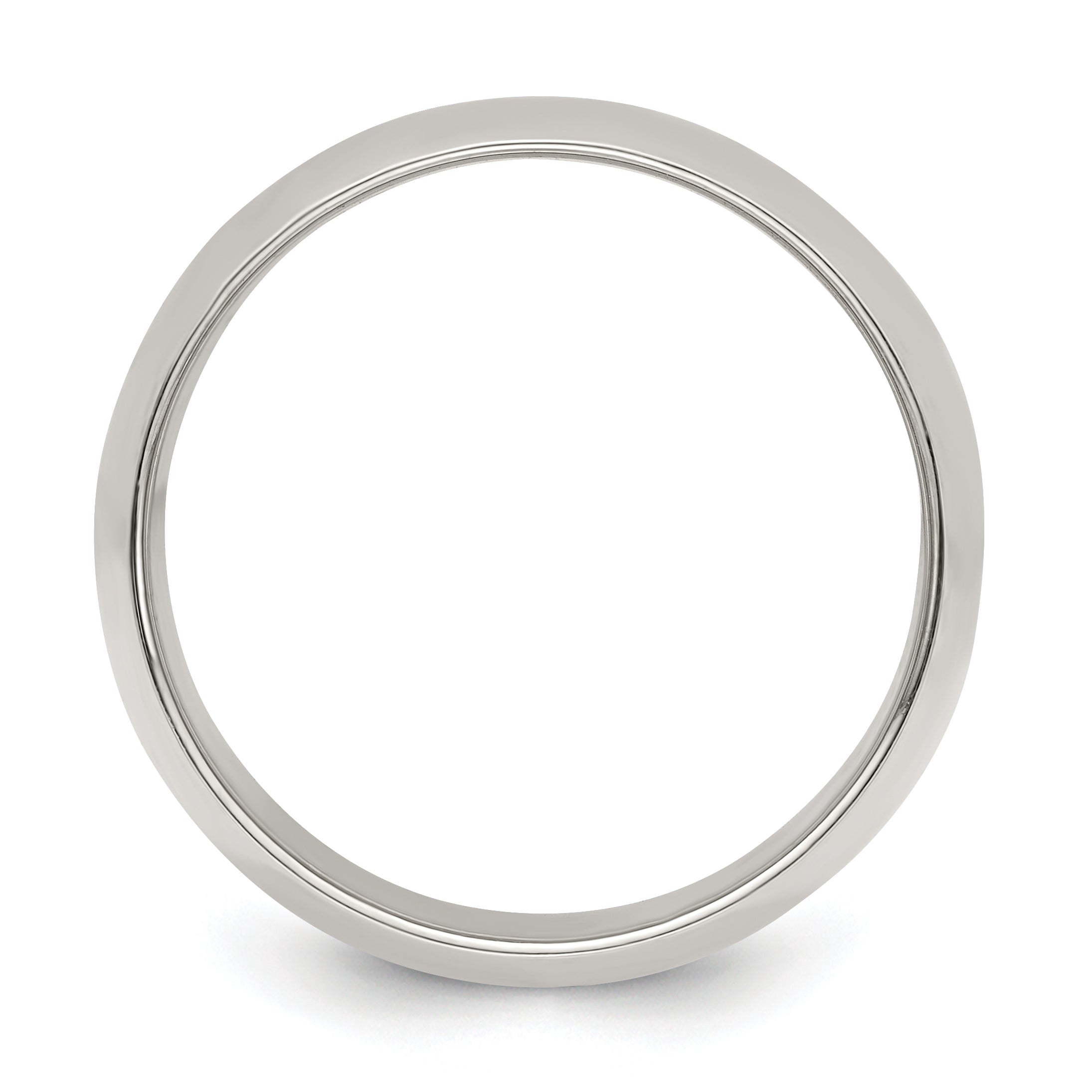 Sterling Silver 10mm Half Round Size 4 Band Secondary image