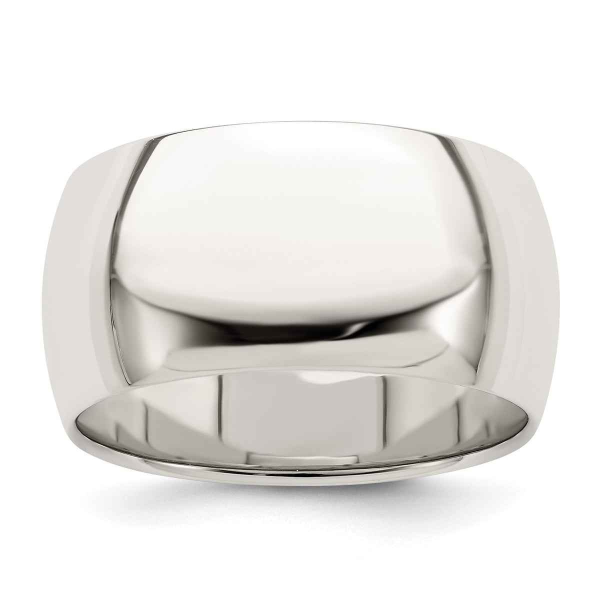Sterling Silver 10mm Half Round Band, Size 4–13.5 - Sophia Jewelers Main image