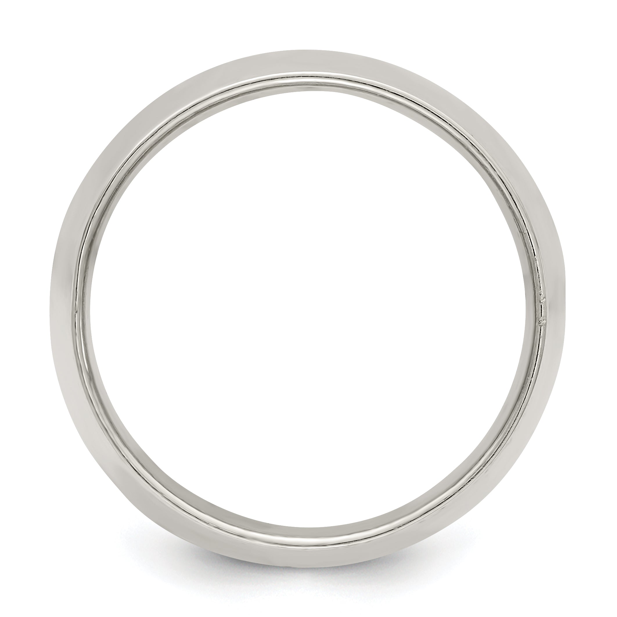 Half-Round Wedding Band in Sterling Silver, 12mm Secondary image
