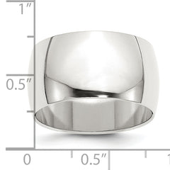 Sterling Silver 12mm Half Round Size 13.5 Band