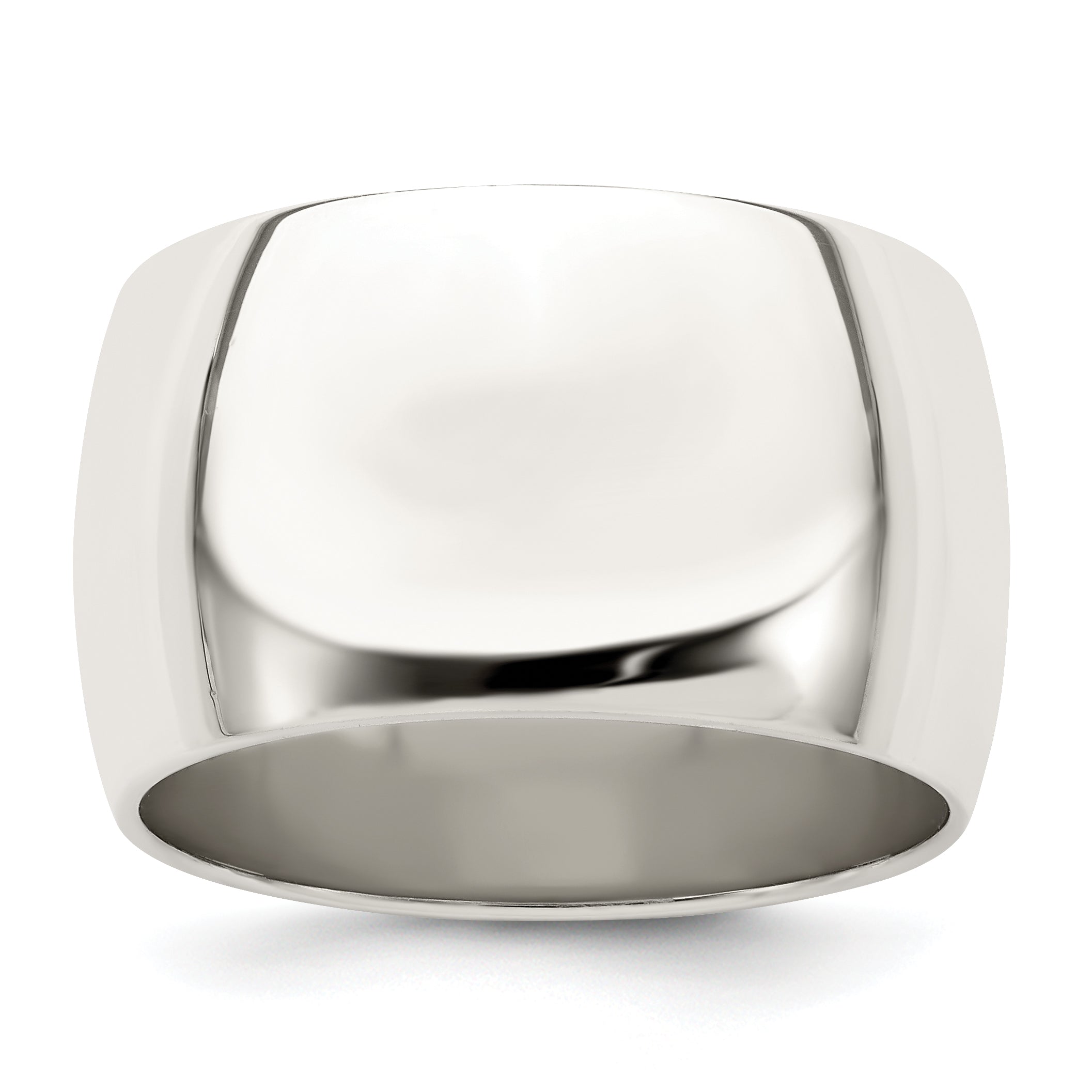 Sterling Silver 12mm Half Round Size 13.5 Band