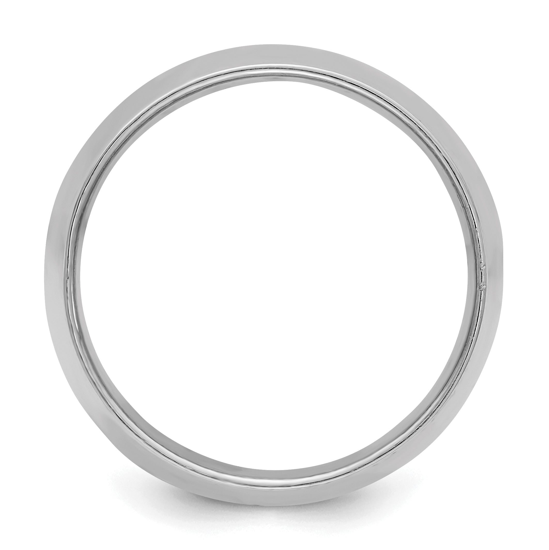 Sterling Silver Rhodium-Plated Half-Round Wedding Band 12mm Secondary image